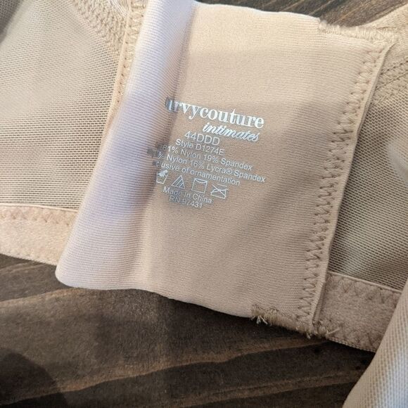 CURVY COUTURE INTIMATES BRA nude tan 44DDD - Picture 3 of 3